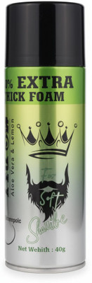 TruOm Antiseptic Thick Shaving Foam for Men Soft Beard Aloe Vera & Lemon(400 g)