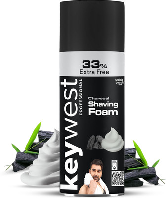 Keywest Professional Charcoal Pre Shaving Foam for Men, 385gm | Shave Foam for Men(385 g)