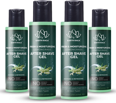 EARTHRAGA After Shave Gel For Men & Women With Lemon Grass Cool Refreshing Moisturizing(400 ml)