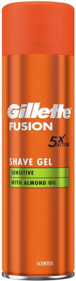 GILLETTE FUSION SENSITIVE SHAVING GEL WITH ALMOND OIL (200 ml)