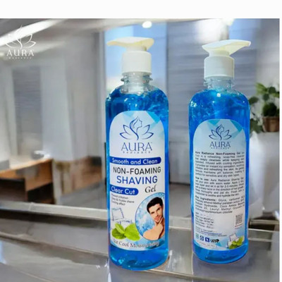 Aura radiance AuraRadiance Smooth & Clean Non-Foaming Shaving Gel – Ice Cool Moisturizing(450 ml)
