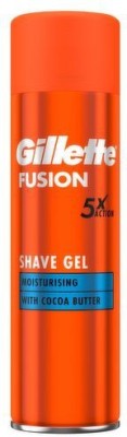 GILLETTE FUSION MOISTURISING SHAVE GEL FOR MEN WITH COCOA BUTTER  (200 ml)