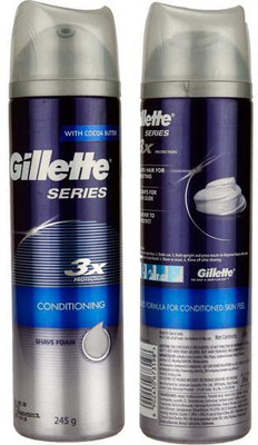 Gillette Series 3X Action Moisturizing With COCO Botter (IMPORTED) Pack of 2 Shaving Gel(400 ml)