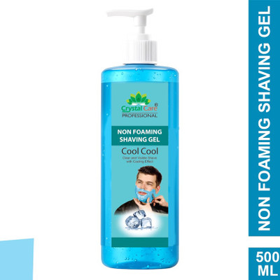 Crystal Care Ultimate Non-Foaming Shaving Gel for Men/Women with Mint & Glycerin Smooth COOL(500 g)