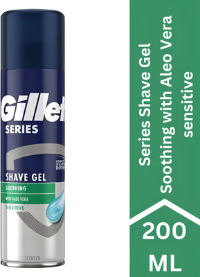 Gillette Series Soothing with Aleovera Sensitive Shave Gel(200 ml)