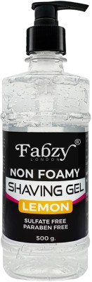 fabzy London Lemon Non Foamy Shaving Gel For Men, Paraben and Sulfate Free, 500gm(500 g)