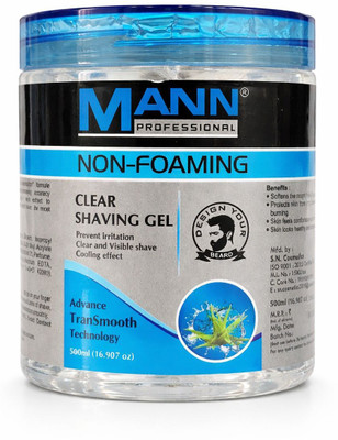 MANN Non Foaming Clear Shaving Gel Aloe Vera Cooling Smooth Shave 500ml deal from flipkart