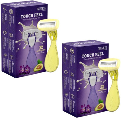 TRENDLER Touch Feel Razor 3-Blade Precision Smooth & Hassle-Free Shaving, Women(Pack of 2)