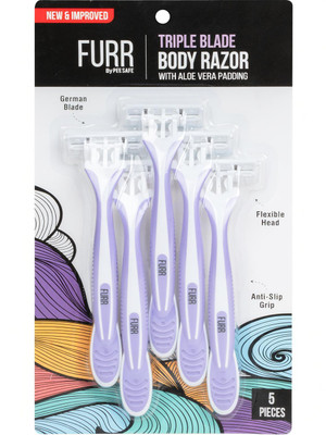 FURR By Pee Safe Disposable Body Shaving Razor | Ultra-thin Blade For The Smoothest Shave, Women(Pack of 5)