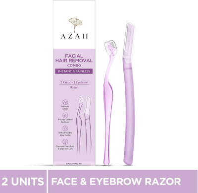 AZAH Face & Eyebrow Razor Combo For Women | Cut-Free & Painless Facial Hair Removal, Women(Pack of 2)