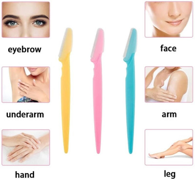 GABBU Painless Painless Women face and Eyebrow Razor (Pack of 3), Men & Women(Pack of 3)