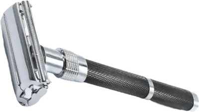 UBRONIK Butterfly Open Premium Safety Razor with Long Handle & Double Edge Blade, Men