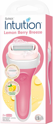 Intuition Lemon Berry Breeze Razors for Women | 1 Razor & 2 Refill | with Organic Lemon, Women