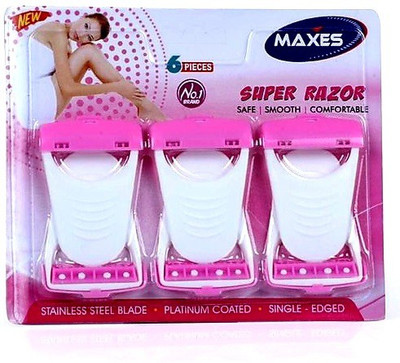 MAXES DISPOSABLE RAZOR FOR BODY FOR MEN & WOMEN (Pack of 6), Men & Women(Pack of 6)
