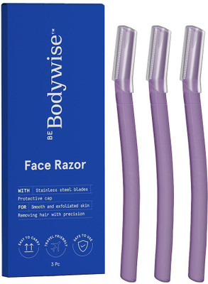 Be Bodywise Reusable Face Razor For Women for Facial Hair | For Eyebrow, Upper lip, Chin, Men & Women(Pack of 3)