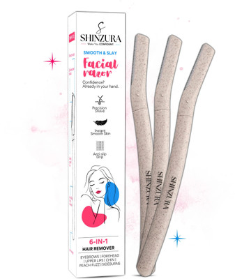 Shinzura Trim Face Razor – Safe and Reusable Face Razor for Everyday Use, Women(Pack of 3)