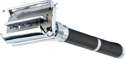 UBRONIK Butterfly Open Safety Razor with Long Handle & Dual Edge Blade Precision, Men