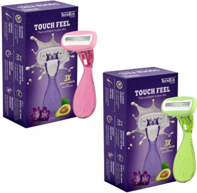 TRENDLER Feel Razor Hair Removal Razor for Women with Avocado Oils, Women(Pack of 2)