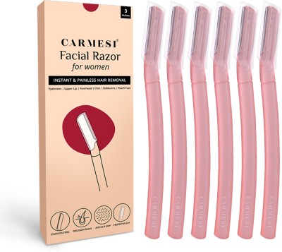 Carmesi Face Razor for Women | For Instant & Painless Hair Removal | Instant & Painless(Pack of 6)