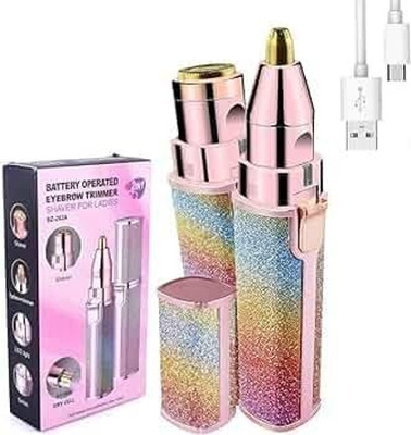 Uniquecartel 2 in 1 Portable eyebrow trimmer, Women