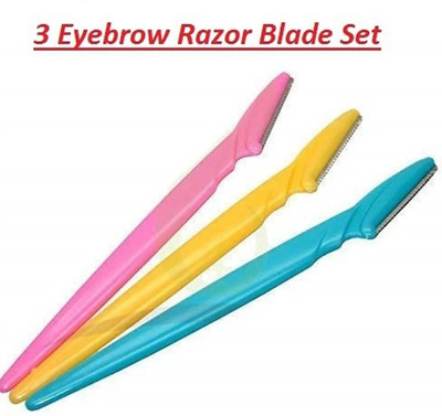 Ankev Professional Disposable Eyebrow Razor, 3 Pcs Set, Men & Women(Pack of 3)