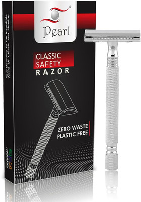 Pearl Shaving PSR Double Edge Safety Razor SS-01 (Close Comb Chrome), Men