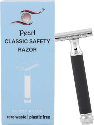 Pearl Shaving Pearl Double Edge Safety Razor For Men’s/Boy’s (2 Pieces Razor Twister) T-121 Black