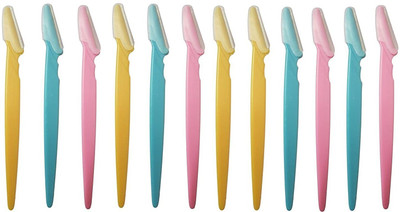 ADJD Eyebrow Razor, Facial Razor and Multipurpose Exfoliating Dermaplaning Tool, Women(Pack of 12)