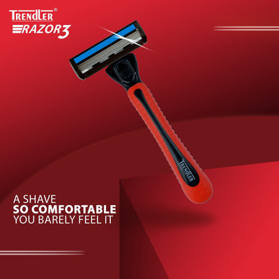 TRENDLER Triple Blade Shaving+10 Blade Cartridge for Men (with Precision Back Blade), Men(Pack of 3)