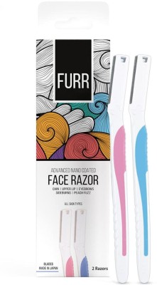 FURR By Pee Safe Face Razor For Women - 2N|Eyebrows, Upper Lip, Forehead & Chin(Pack of 2)