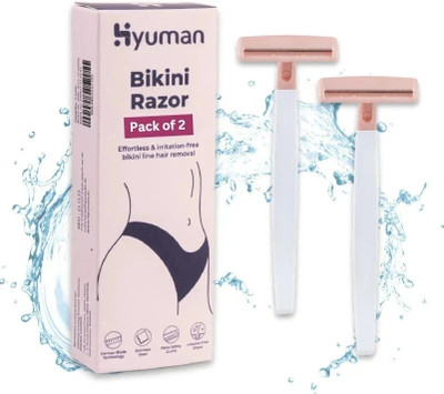 Hyuman Bikini Razor Unit-2|German stainless steel Blade|Line Shaver|Hair removal, Women(Pack of 2)
