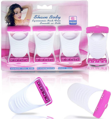 SIYDHA Women's Disposable Body And Bikini Shaving Razor (Pack Of 6), Women(Pack of 6)