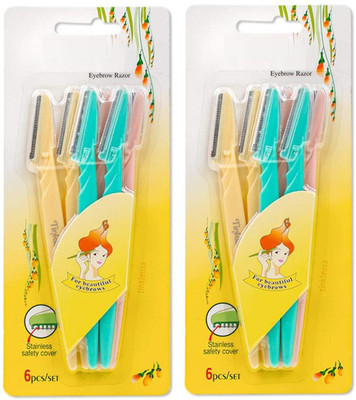 ActrovaX Easy to Use Eyebrow Trimmer Dermaplaning Tool, Women(Pack of 12)