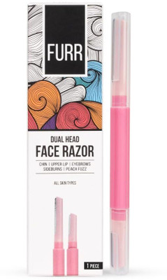 FURR by peesafe Face & Eyebrow Razor for Women with Dual Razor Head - 1N Reusable Up To 5 Times, Women