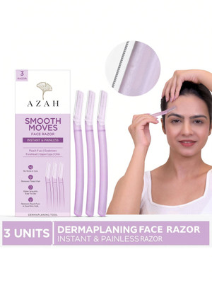 AZAH Reusable Dermaplaning Face Razor For Facial Hair | Eyebrows,Upper Lip, Women(Pack of 3)