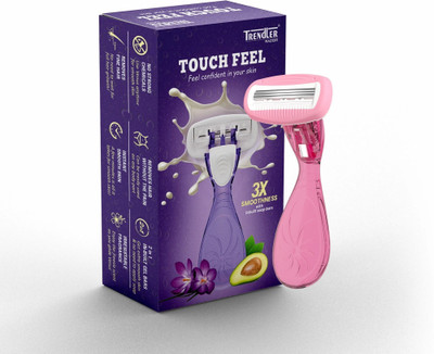 TRENDLER Touch Feel Mini Travel Cartridge Hair Removal Razor for Women, Women