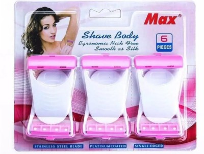 Adore Beauty Woman Painless Body Hair Remover Shaver Stainless Steel Disposable Razor, Women(Pack of 6)