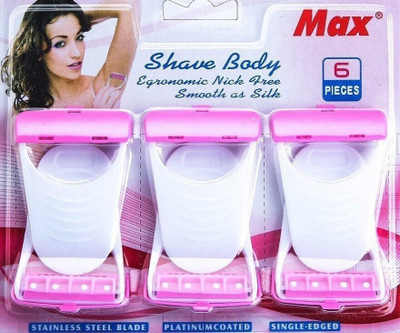 MAX Safit Woman Shave Body Stainless Steel Disposable Razor, Women(Pack of 6)