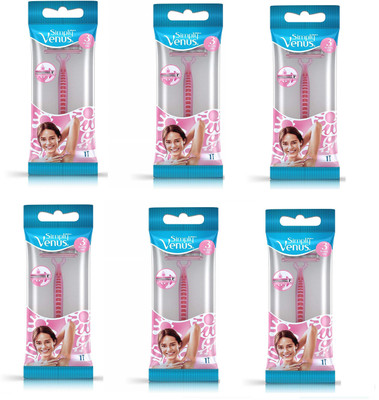 GILLETTE Simply Venus Pink Hair Removal for Women – 6 razors (Pack of 6)