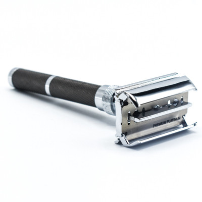 MPH ENTERPRISE Premium Safety Razor Long Handle Butterfly Open Double Edge Razor With 5 Blades, Men & Women