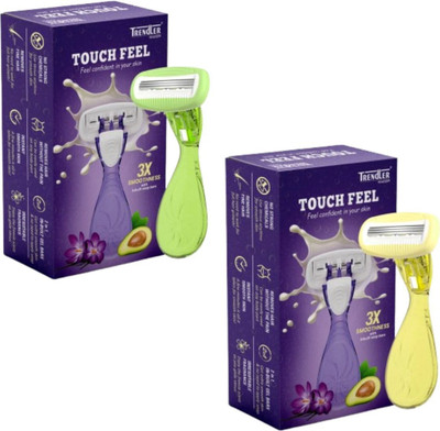 TRENDLER Touch Feel Women's Hair Remova With Travel Case, Women(Pack of 2)