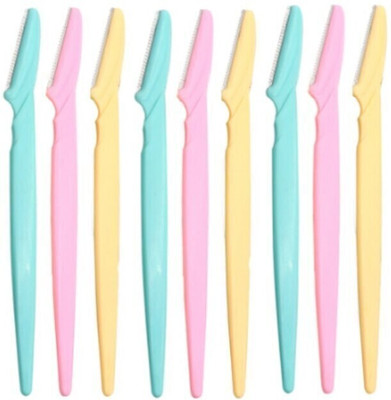 AVTY 9PCS Eyebrow Trimmer Hair Remover Facial Razor Blades Shaver Sharp Portable Set Makeup Tool Kit, Women(Pack of 9)