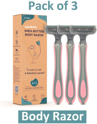 Sauran Pack of 3 Shaving Razor Butter Body Razor SRB24, Women(Pack of 3)