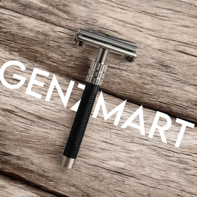 GenZmart Heavy Metal Double Edge Shaving Razor for Men with Open Blade System, Men