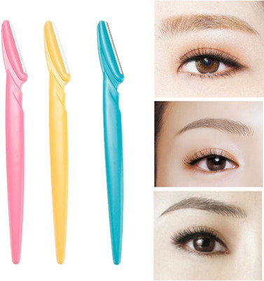 chirgo enterprise Eyebrow Facial Hair Remover, Upper Lips as well as Unnecessary Hairs Elsewhere Shaping Trimmer Shaper Shaver Razor Tool. Stainless Steel Eyebrow knife / Eyebrow Trimmer, Men & Women(Pack of 6)