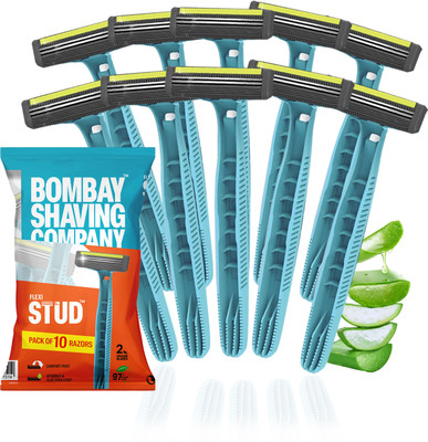 BOMBAY SHAVING COMPANY Flexi Stud Razor for Men with Comfort Pivot & Aloe Strip, Men(Pack of 10)