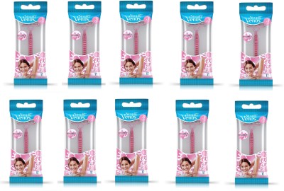 GILLETTE Simply Venus Pink Hair Removal for Women -Combo Pack 10 razors  (Pack of 10)