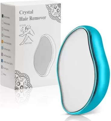 kaarm Magic Crystal Hair Eraser, Painless Hair Removal Tool (Blue), Men & Women(Pack of 2)