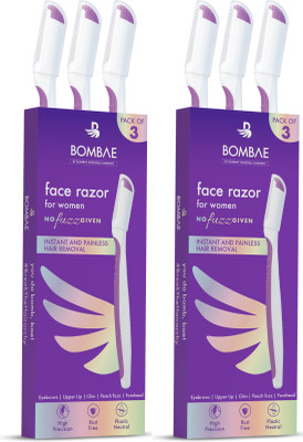 Bombae Face Razor For Women | For Easy & Safe Facial Hair Removal And Eyebrow Shaper  (Pack Of 6) For Rs. 331 @ 56 %