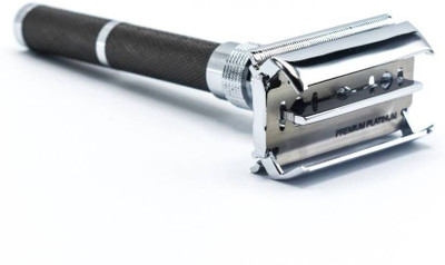 Loyalmart Premium Safety Razor Long Handle Butterfly Open Double Edge Razor, Men